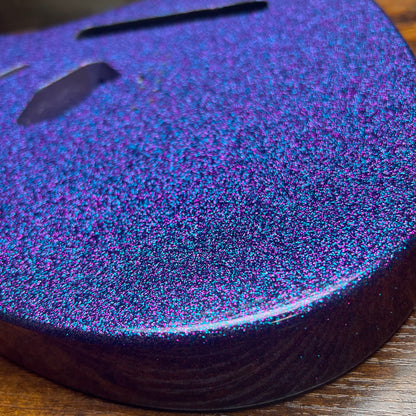 Warmtone Custom Guitars Alder Tele Guitar Body "Blueberry Sparkle"
