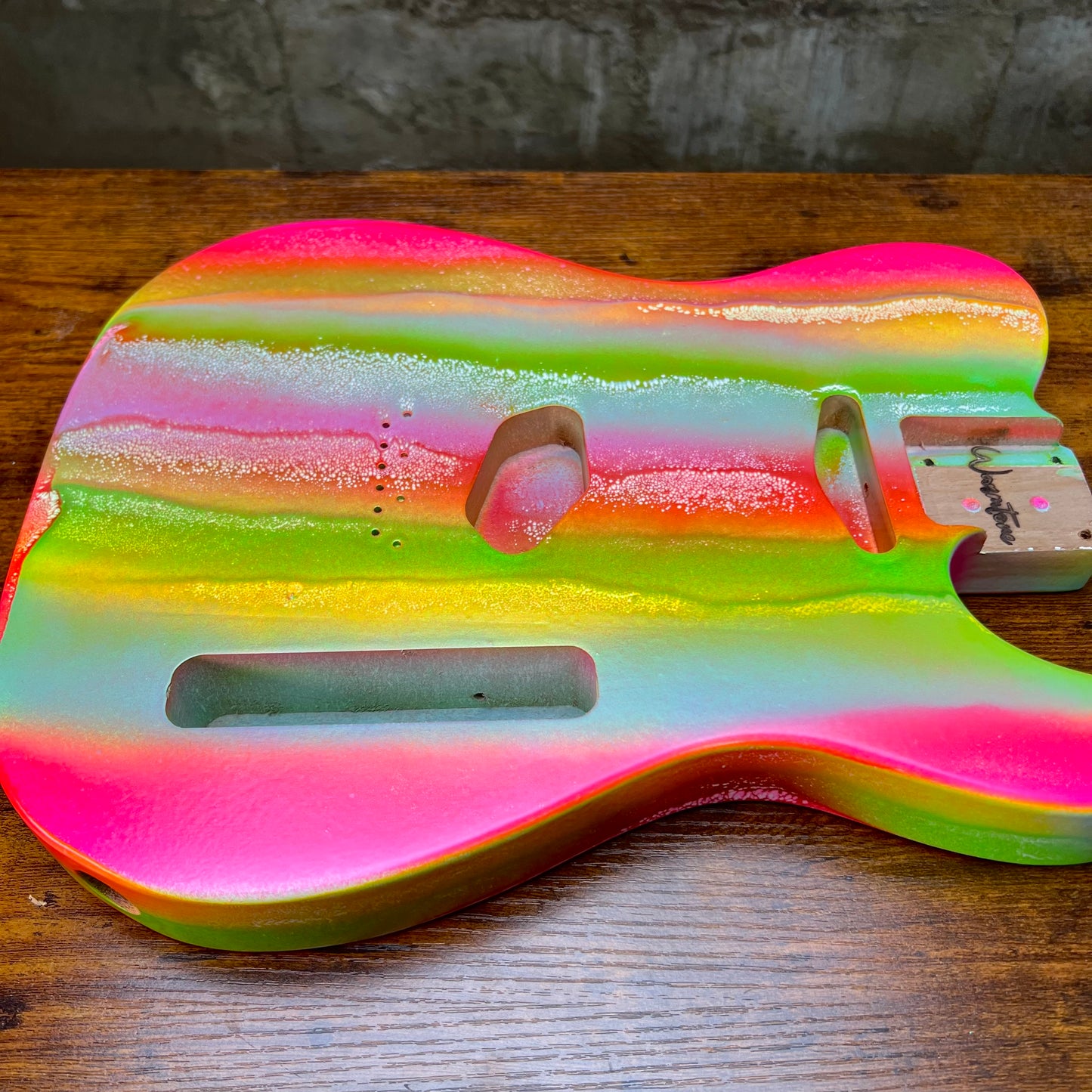 Warmtone Custom Guitars Telecaster Guitar Body "Garden"