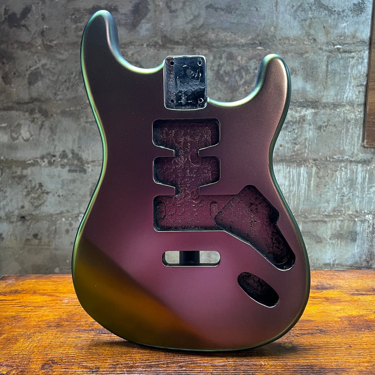 Warmtone Custom Guitars Strat Guitar Body “Green Mauve Gold Color Shift”