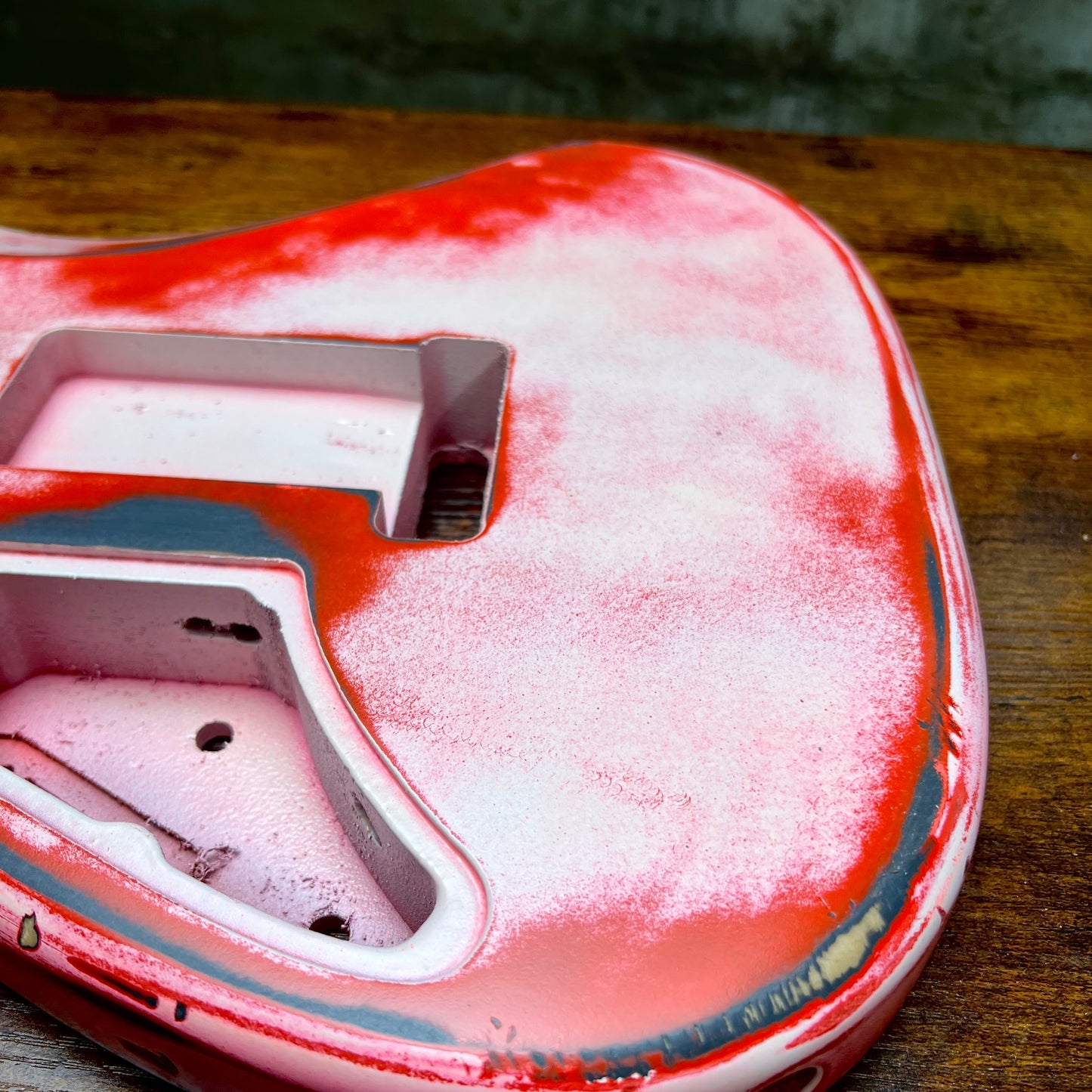 Warmtone Custom Guitars Strat Guitar Body Relic "Hot Flames”Nitro