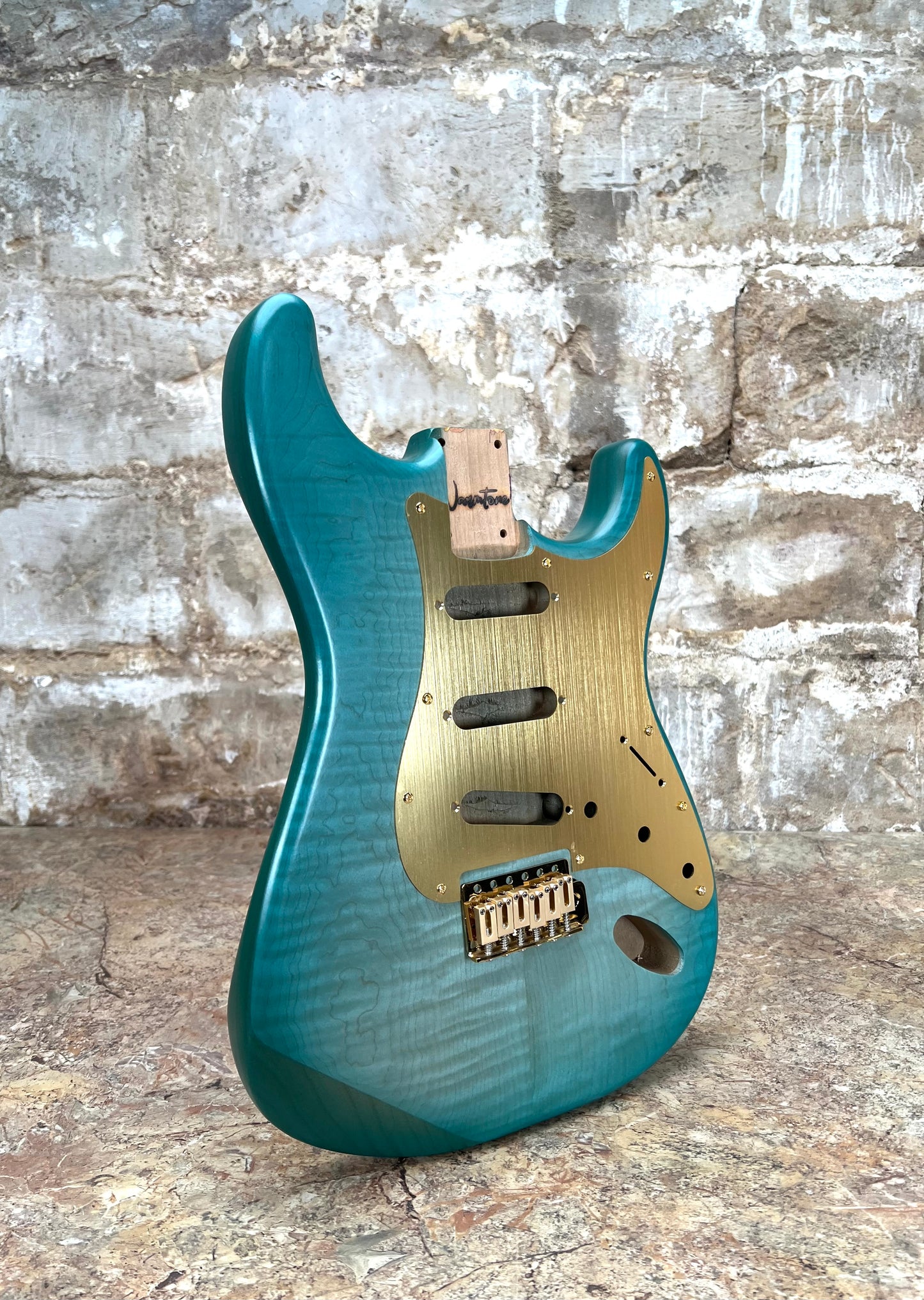 Warmtone Custom Guitars SSS Strat Style Guitar Body “Flamed Sea”