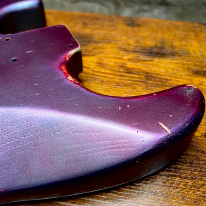 Warmtone CG HSH Strat Style Guitar Body Relic "Purple Bash” Nitro