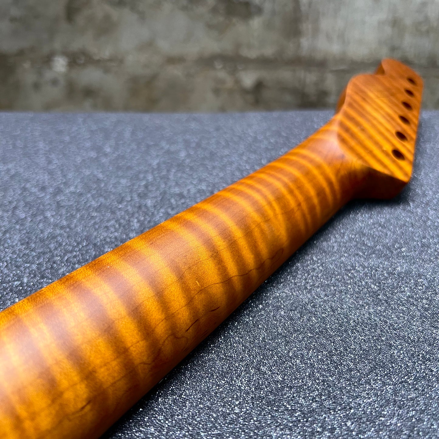 Golden Brown Roasted Flamed Maple Tele Style Neck #43