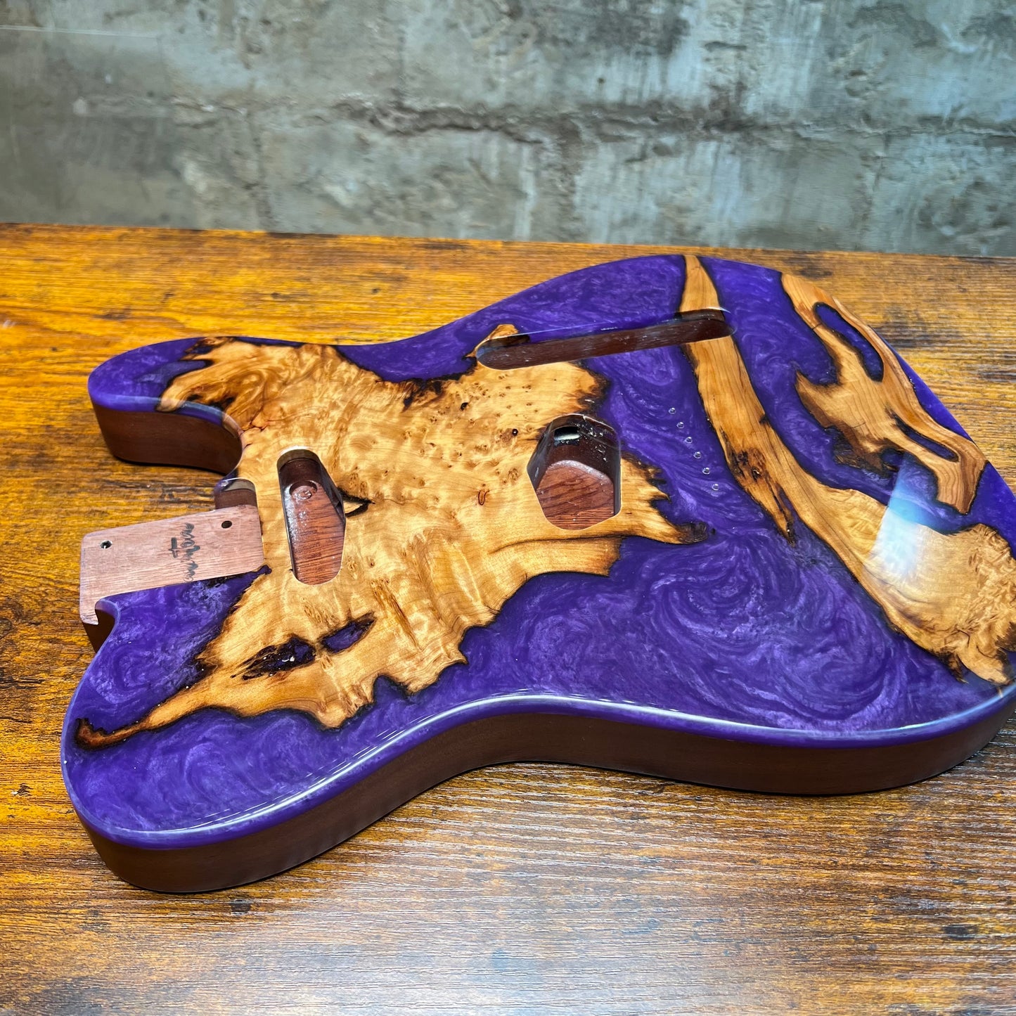 Warmtone CG Burl Epoxy Resin Tele Body “Galactic River”