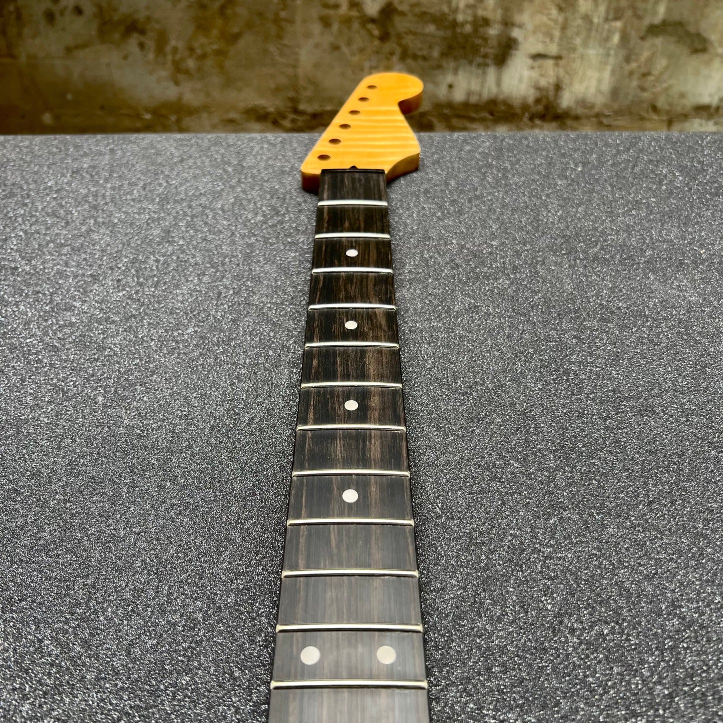 Flamed Maple St Style Neck Nitro Ebony 9.5 Radius   #39