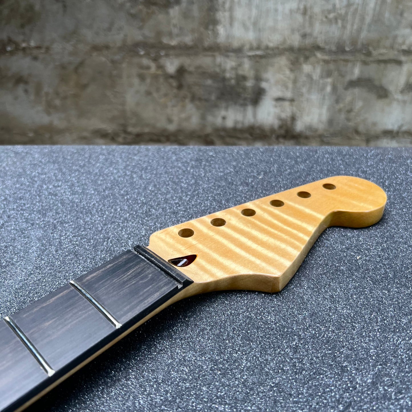 Flamed Maple St Style Neck Nitro Ebony 9.5 Radius   #39