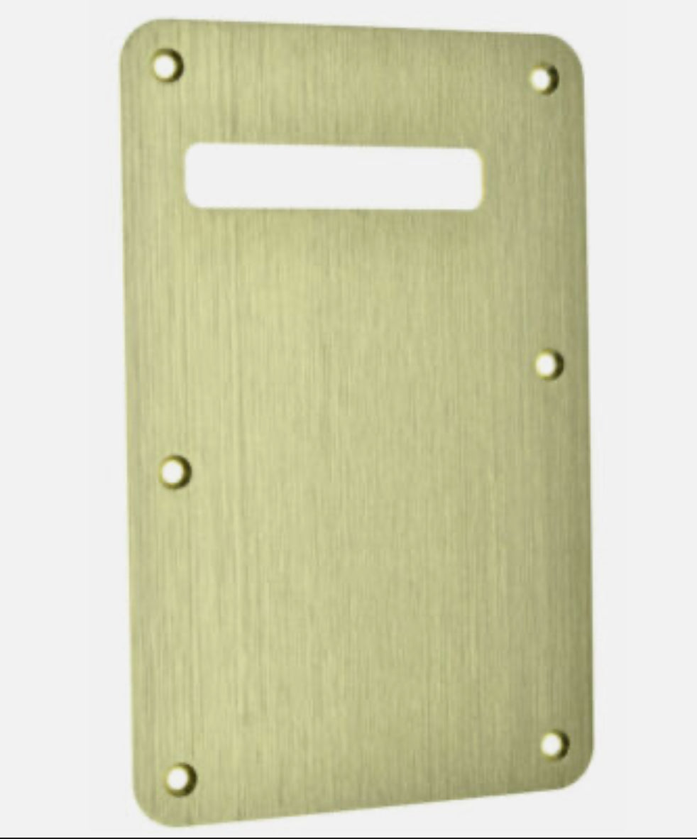 GOLD ANODIZED ALUMINUM BACK PLATE- Strat
