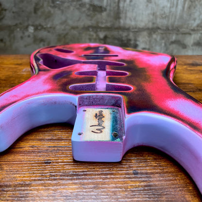 Warmtone Custom Guitars Strat Guitar Body Relic "Purple Madness”