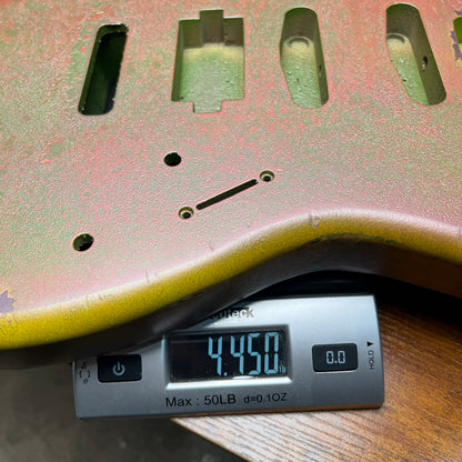 Warmtone CG Hss Strat Style Guitar Body Relic "Green Patina” Nitro 4.4lbs