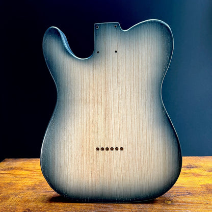 Warmtone Custom Guitars Tele Guitar Body “Midnight Bust” 2 Pc Ash