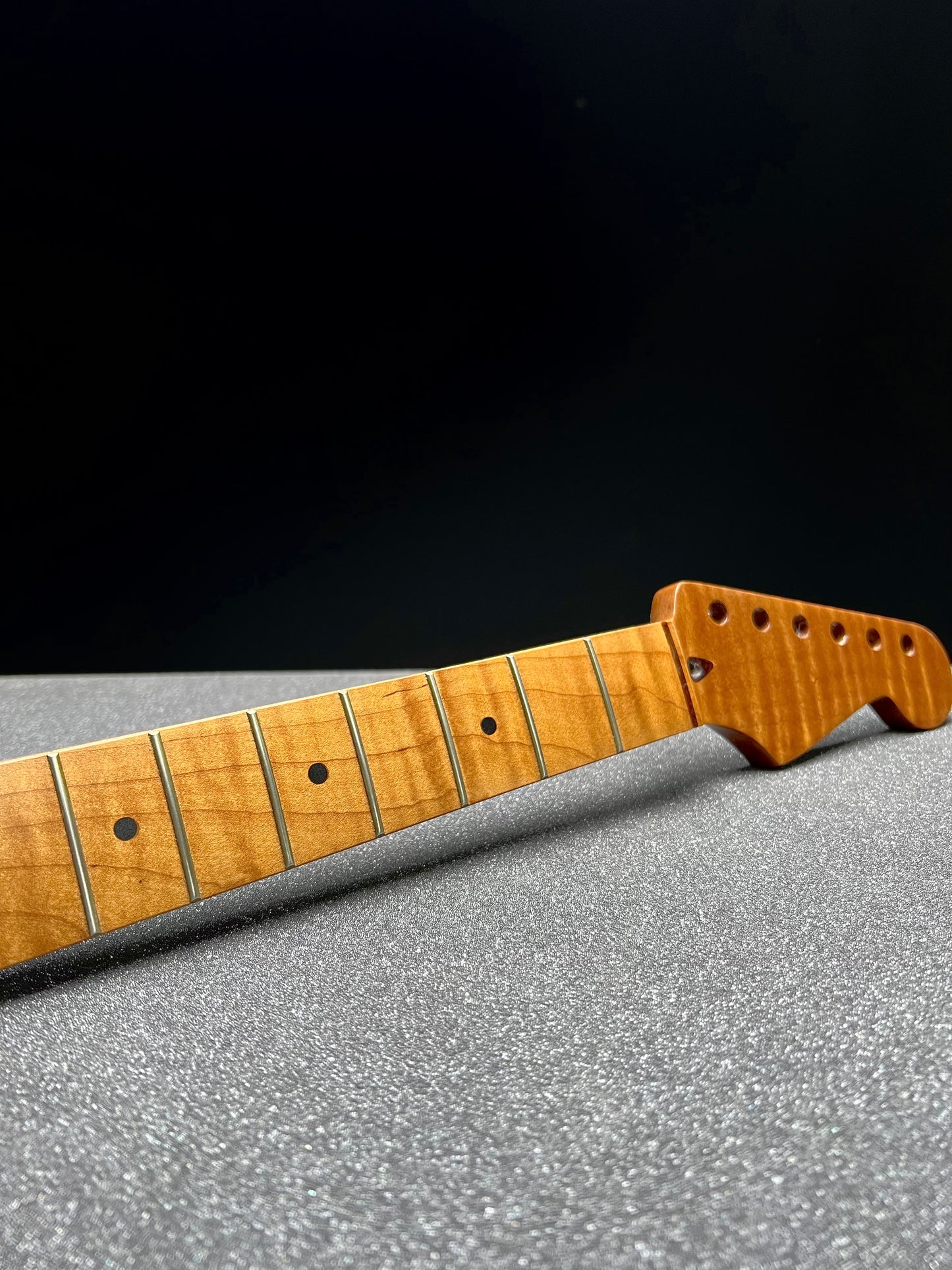 5a Roasted Flamed Maple St Style Neck #10 C Shape Satin 9.5 Radius