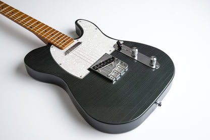 Made To Order Custom Nitrocellulose Lacquer Guitar Paint Job-Charcoal Frost – Metallic