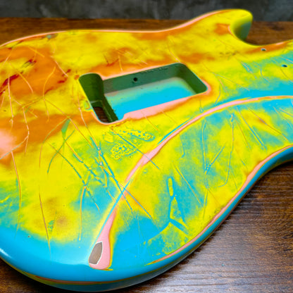 Warmtone CG Strat Style Guitar Body Relic "Surfer” Nitro 4.2lbs
