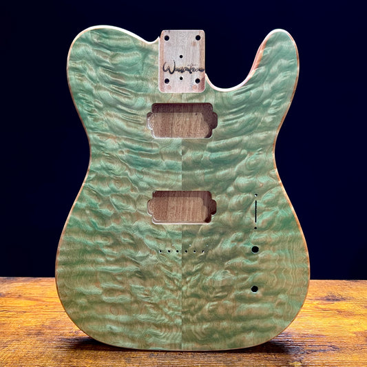 Warmtone Custom Guitars HH Tele Guitar Body “Tree Of Life” Quilt Maple