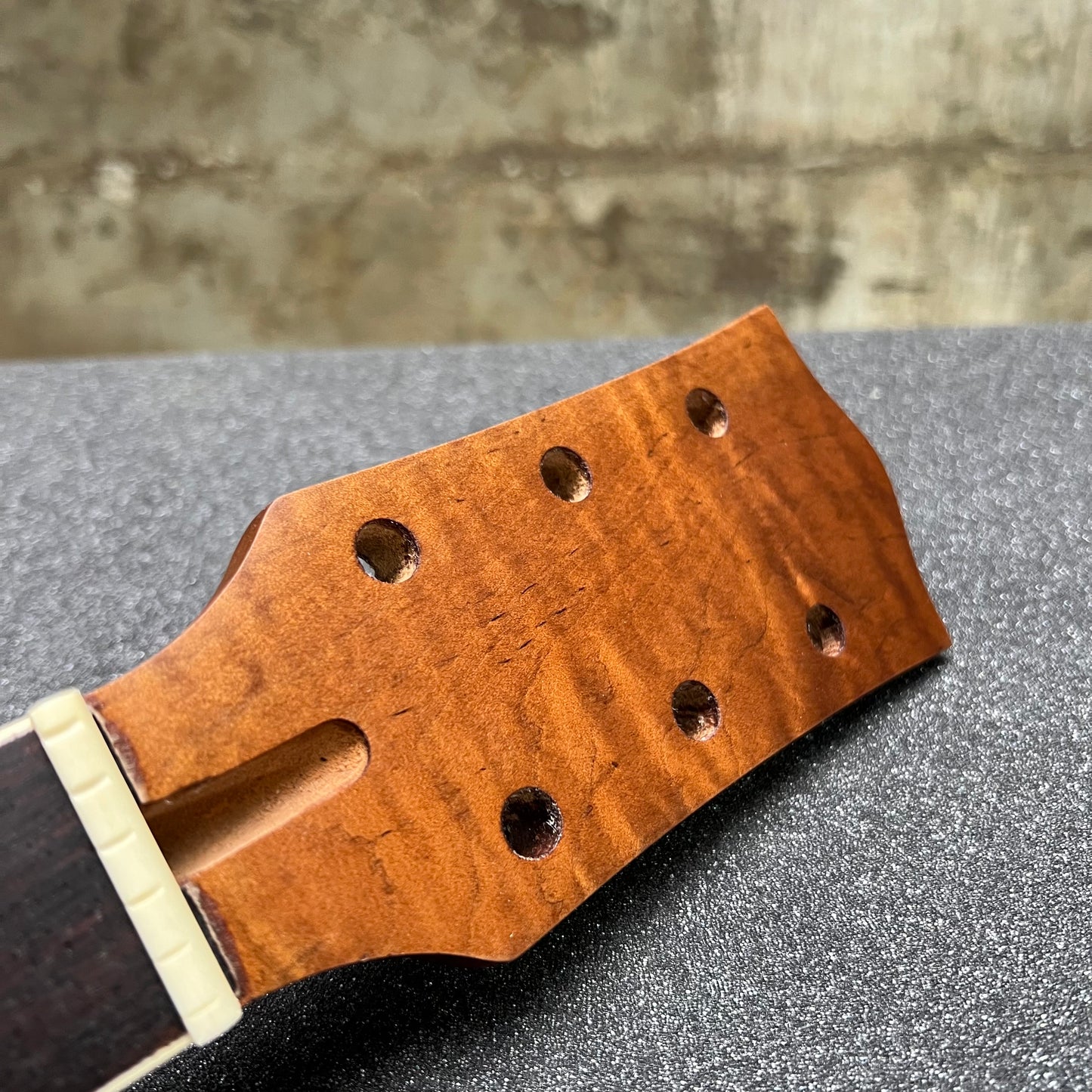 Roasted Flamed Maple 24.75 Scale length Conversion Neck #36