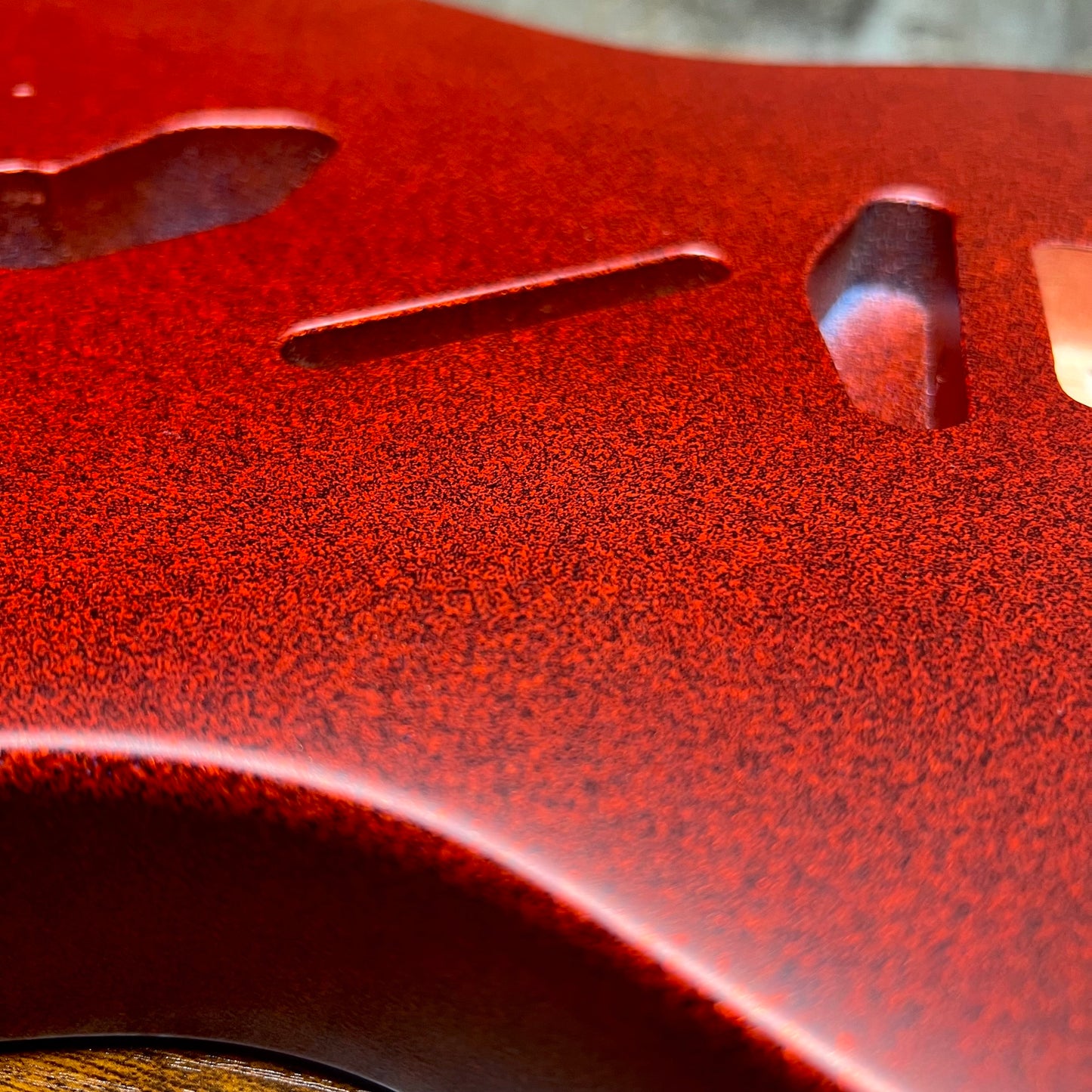 Warmtone Custom Guitars Alder Tele Guitar Body "Satin Red Sparkle" 5.2lbs