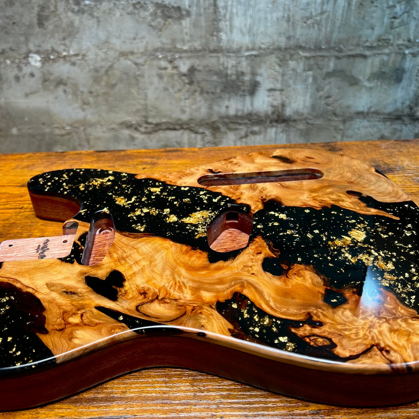 Warmtone CG Burl Epoxy Resin Tele Body “Black Stars”