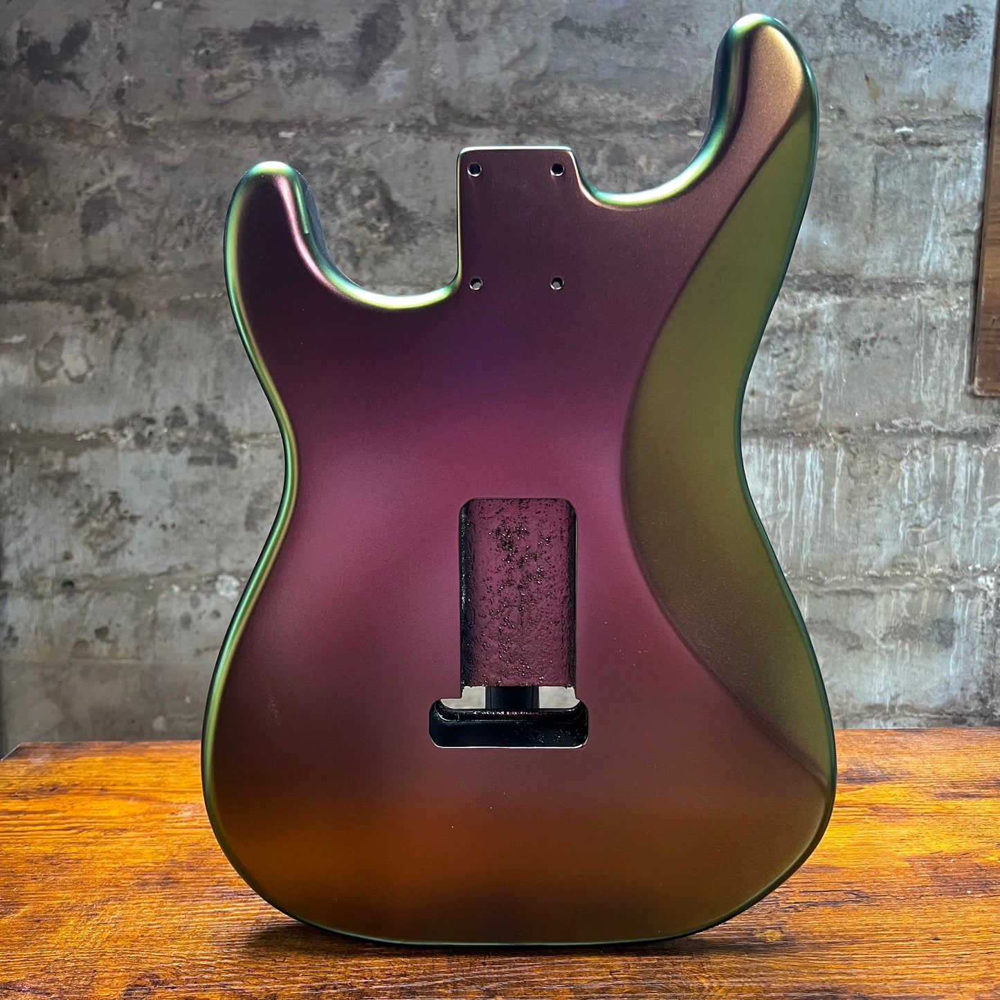 Warmtone Custom Guitars Strat Guitar Body “Green Mauve Gold Color Shift”