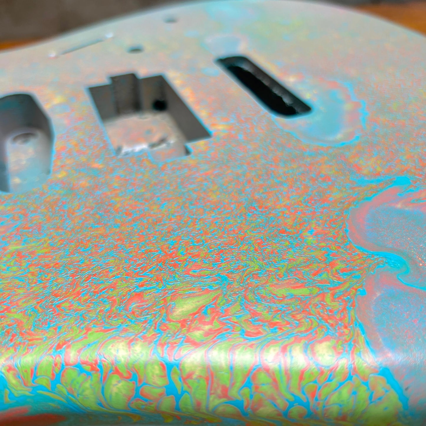 Warmtone Custom Guitars Strat Style Guitar Body “Splatter” 4.6 lbs