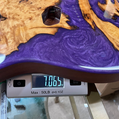 Warmtone CG Burl Epoxy Resin Tele Body “Galactic River”