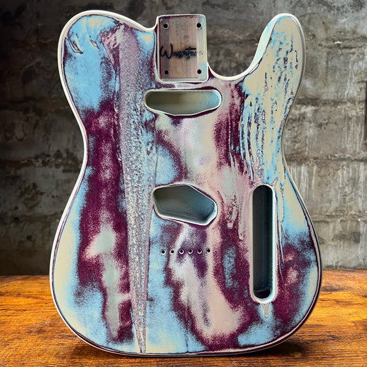 Warmtone CG Relic Tele Style Guitar Body “Lavender Frost” Nitro