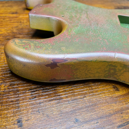 Warmtone CG Hss Strat Style Guitar Body Relic "Green Patina” Nitro 4.4lbs