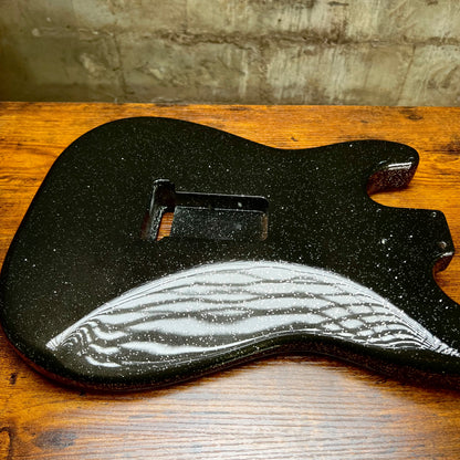 Warmtone Custom Guitars Strat Guitar Body Black Sparkle “Stars”