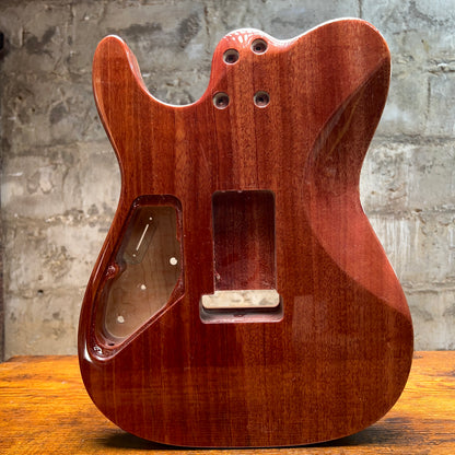 Warmtone CG 5a Flamed Maple Telecaster Guitar Body "Caribbean Burst”