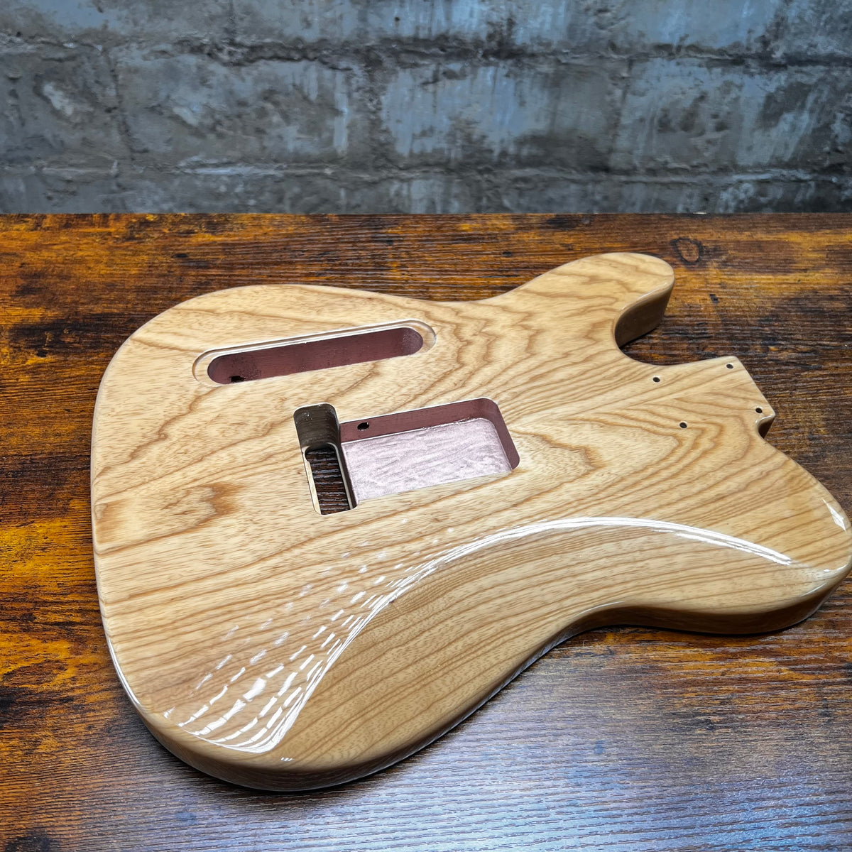 Warmtone CG Flamed Maple Tele Guitar Body "Brown Burst” P90 Gloss