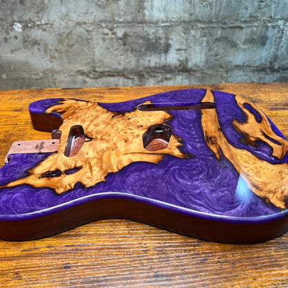 Warmtone CG Burl Epoxy Resin Tele Body “Galactic River”
