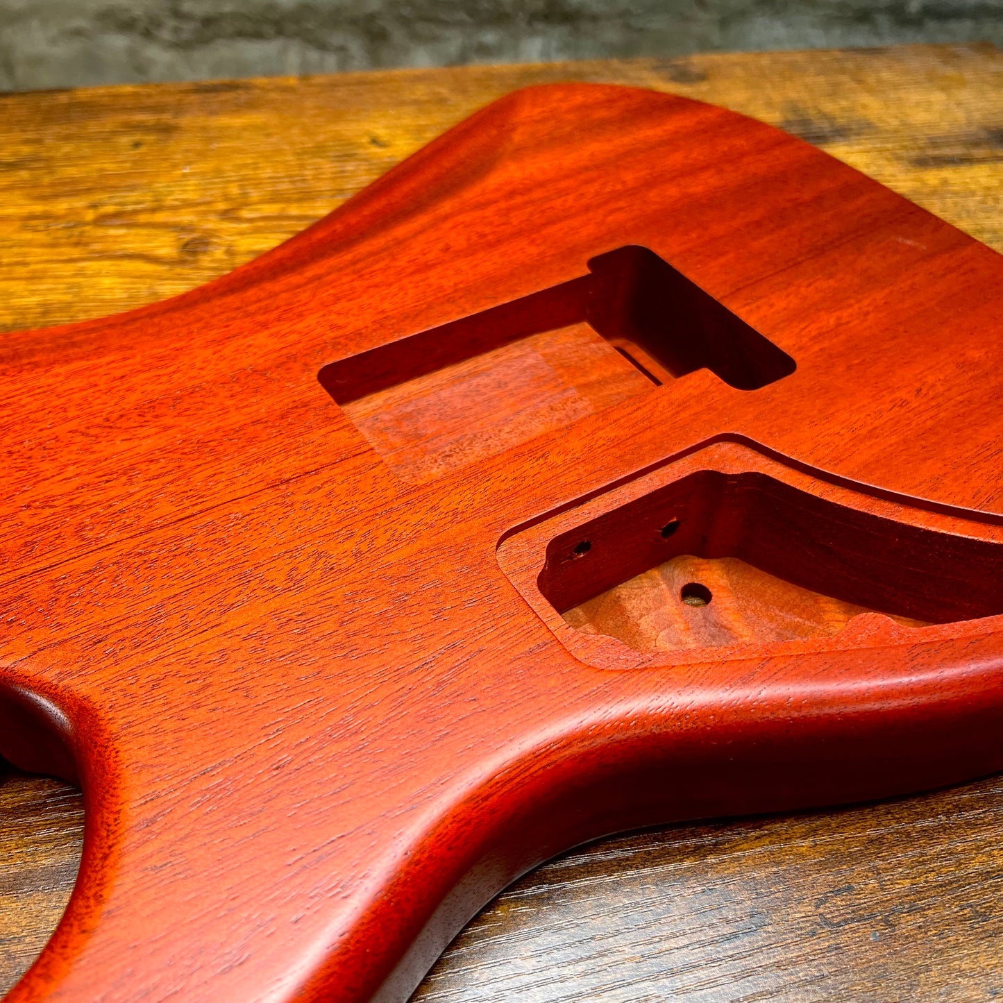Warmtone CG Hss Strat Style Guitar Body Flamed Maple “Eclipse” 4.1lbs