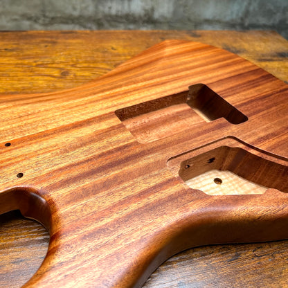 Warmtone CG Hss Strat Style Guitar Body Flamed Maple “Sunset” 3.7lbs