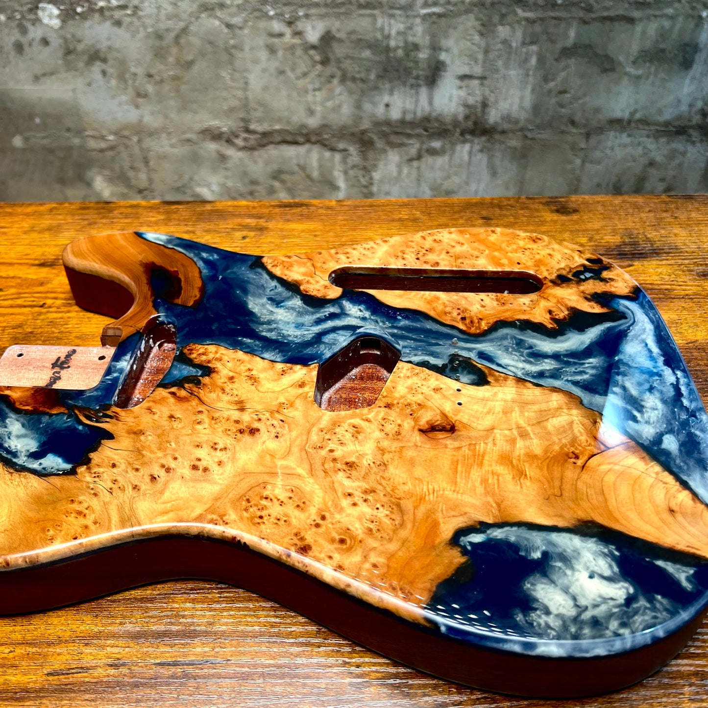 Warmtone Custom Guitars Burl Epoxy Resin Tele Body “Leopard”
