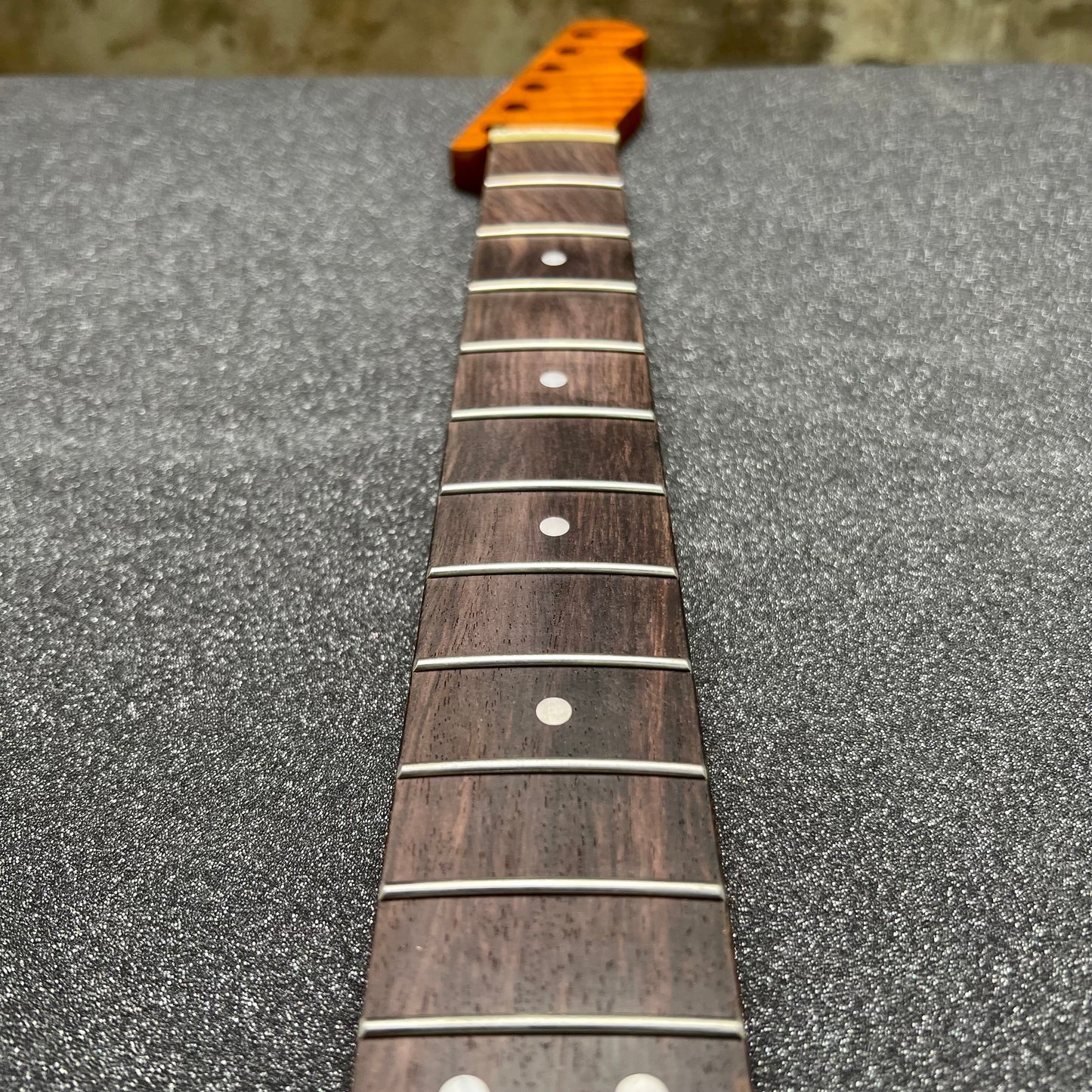 Golden Brown Roasted Flamed Maple Tele Style Neck #42