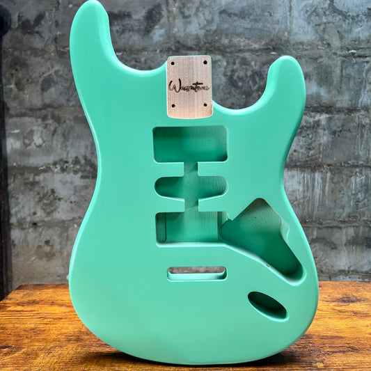 Warmtone CG Strat Guitar Body “Satin Surf Green” Ash