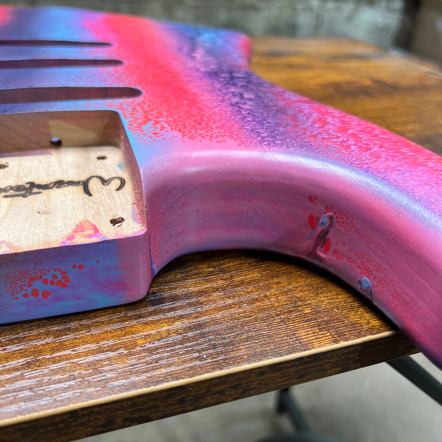 Warmtone Custom Guitars Strat Guitar Body 1 PC Alder “Fish”