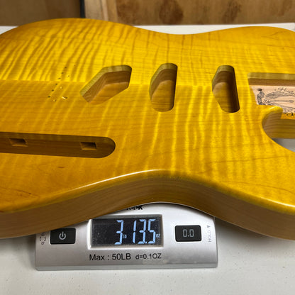 Warmtone Custom Guitars Tele Style Guitar Body “Dirty Lemon” Nitro