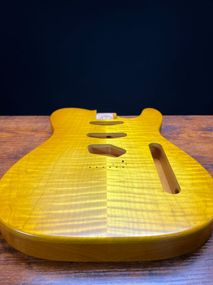 Warmtone Custom Guitars Tele Style Guitar Body “Dirty Lemon” Nitro