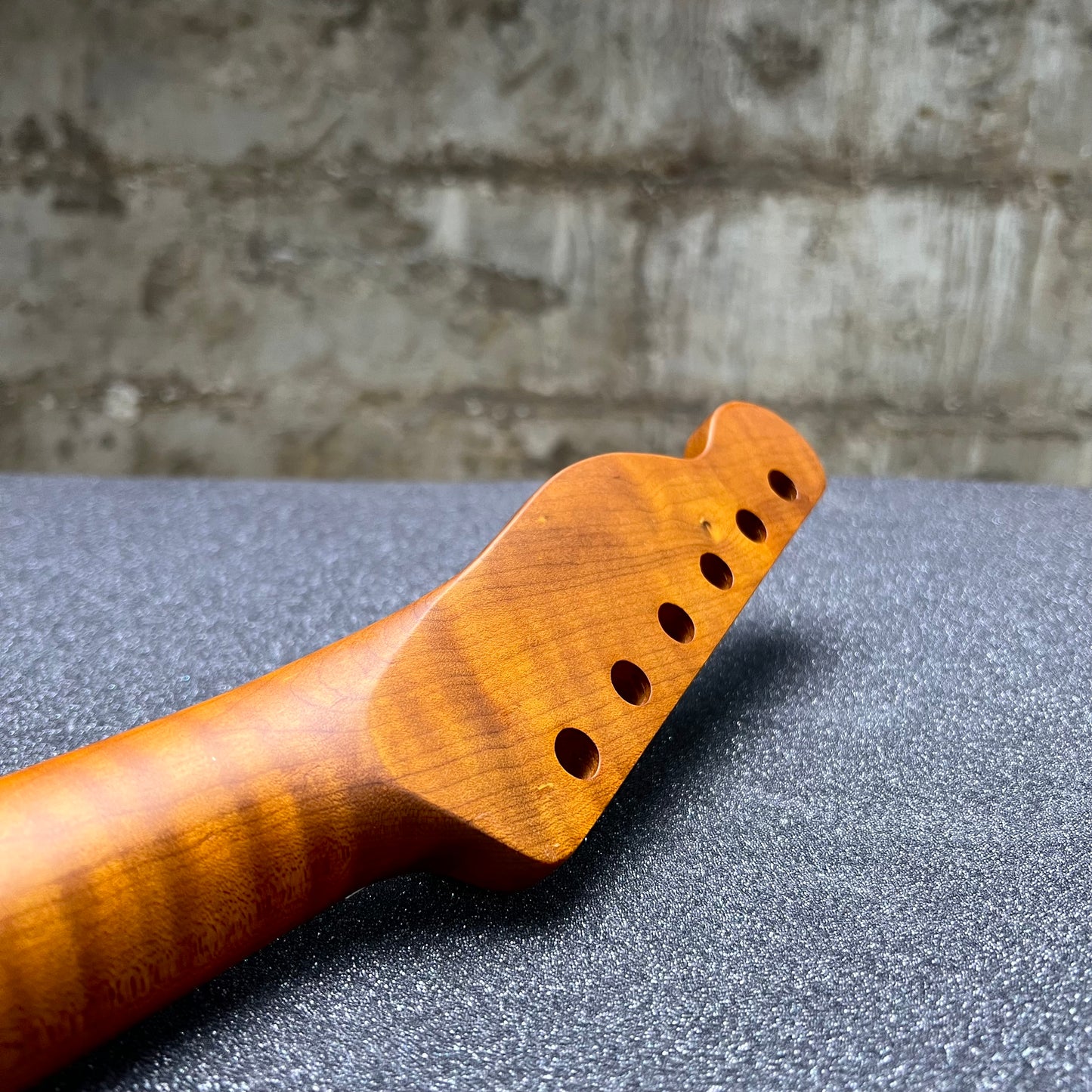 Golden Brown Roasted Flamed Maple Tele Style Neck #41