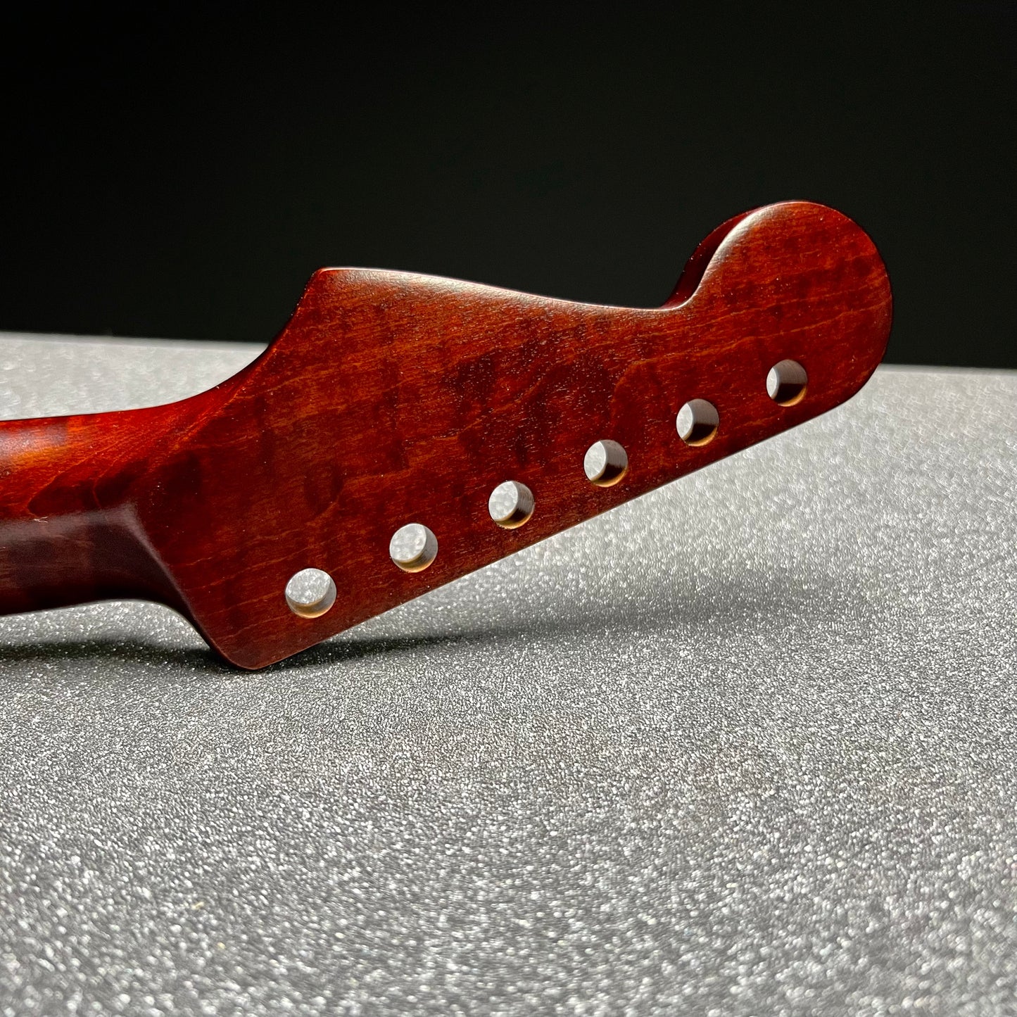5a Dark Red Roasted Flamed Maple St Style Neck #24 C Shape Satin 9.5 Radius