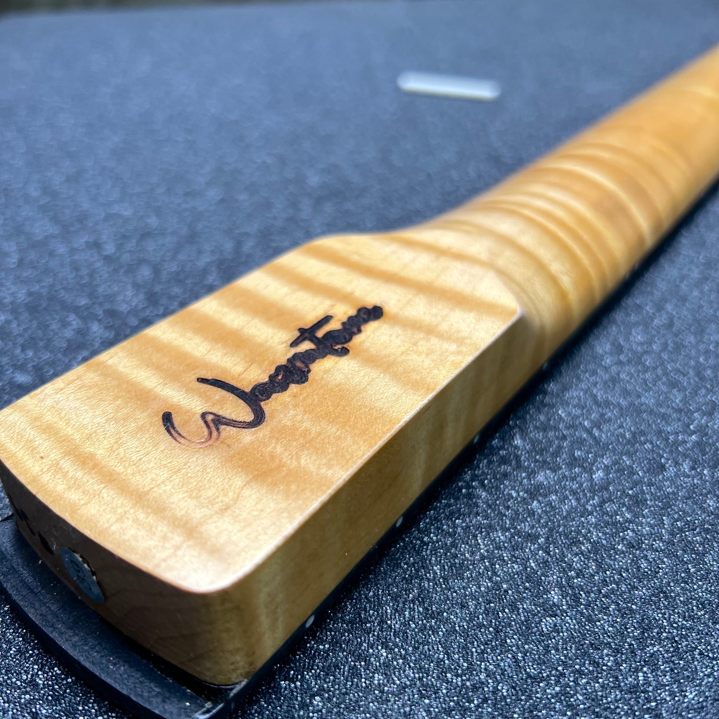 Flamed Maple St Style Neck Nitro Ebony 9.5 Radius   #39