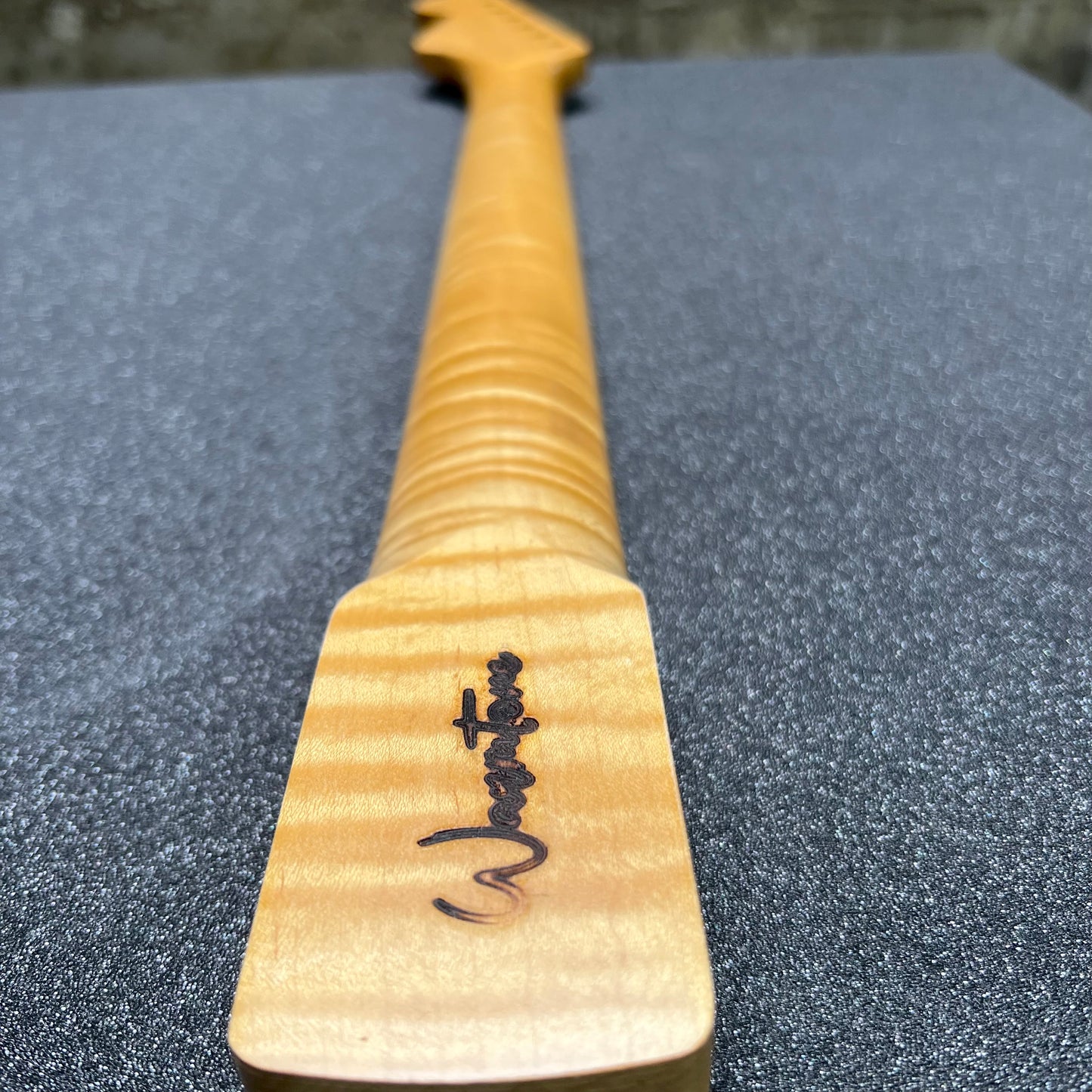 Flamed Maple St Style Neck Nitro Ebony 9.5 Radius   #39