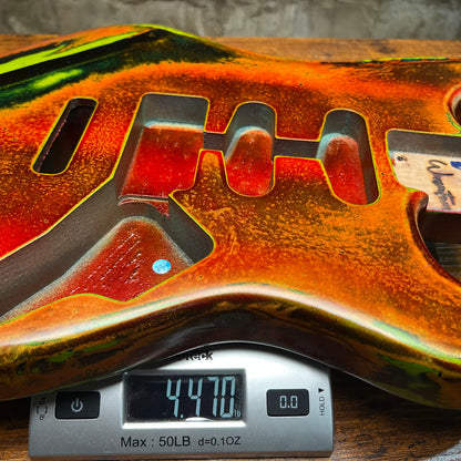 Warmtone CG Strat Style Guitar Body Relic "Grand Canyon” Nitro 4.4lbs