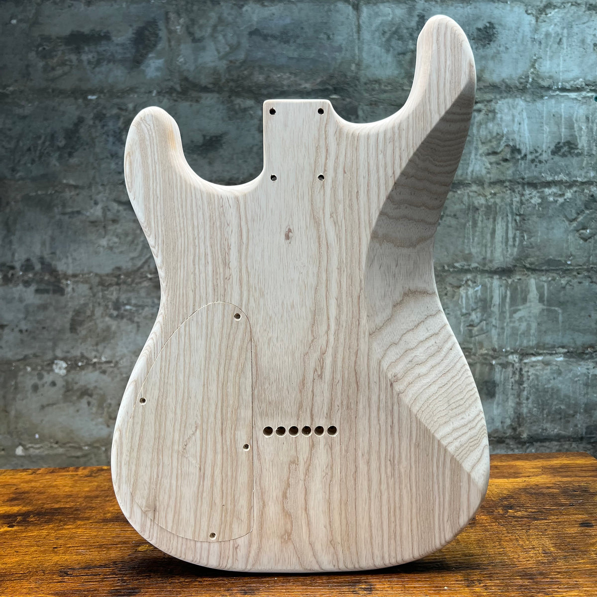 1 Piece Swamp Ash SSS Strat Style Guitar Body Backroute Unfinished 4lbs