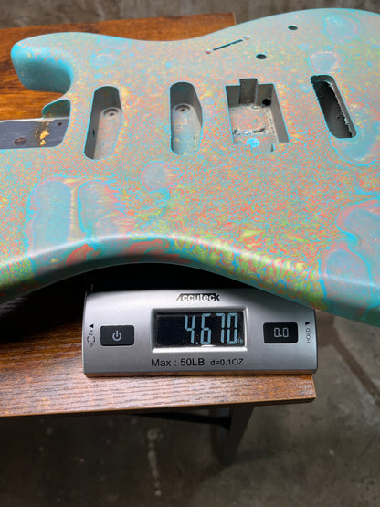 Warmtone Custom Guitars Strat Style Guitar Body “Splatter” 4.6 lbs