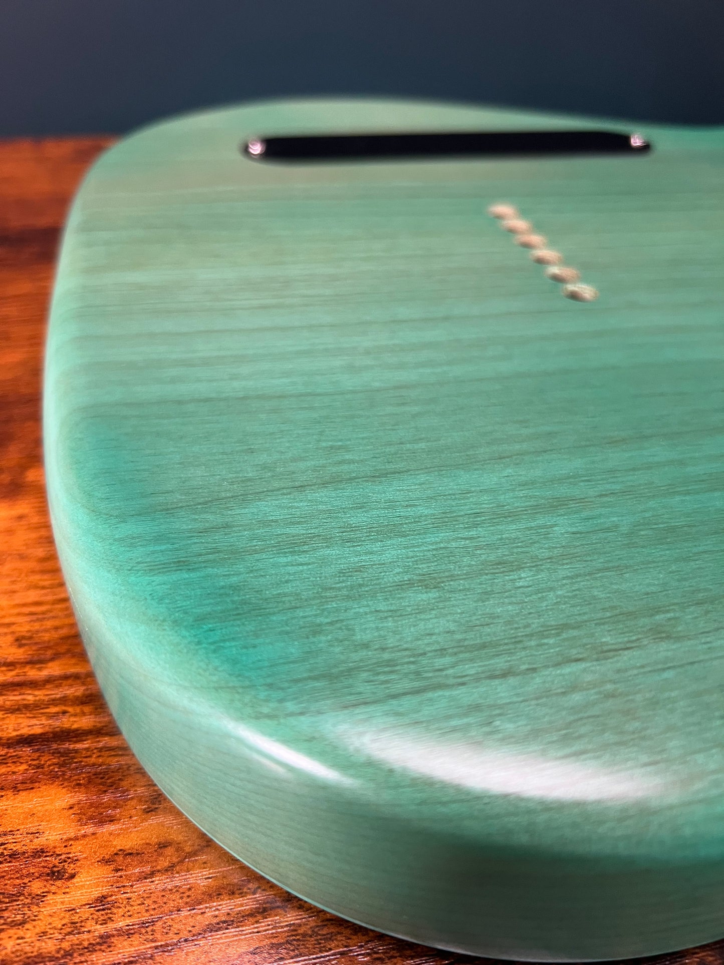 Warmtone Custom Guitars Tele Style Guitar Body “Mint Flames”