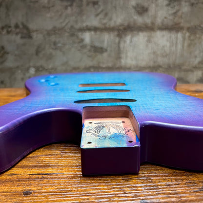 Warmtone Tele Guitar Body 2 Sided Flamed Maple “Berry Burst”