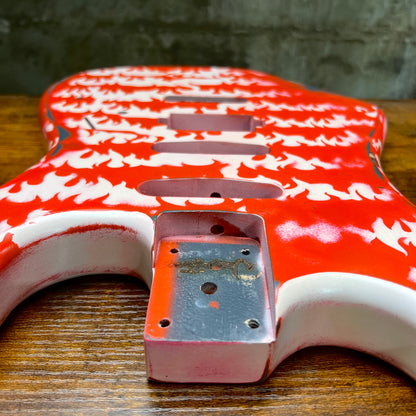 Warmtone Custom Guitars Strat Guitar Body Relic "Hot Flames”Nitro