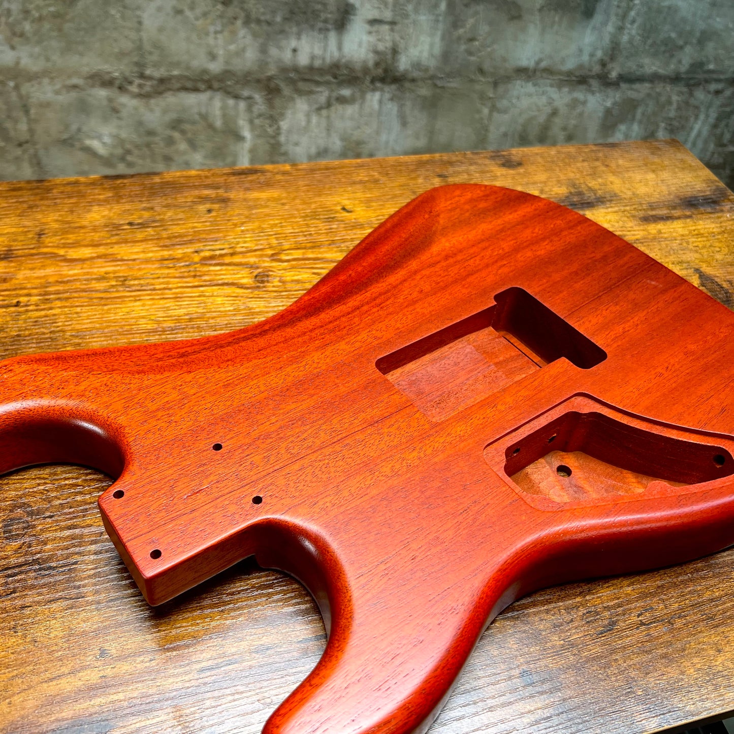 Warmtone CG Hss Strat Style Guitar Body Flamed Maple “Eclipse” 4.1lbs