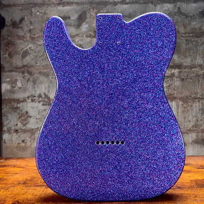 Warmtone Custom Guitars Alder Tele Guitar Body "Blueberry Sparkle"